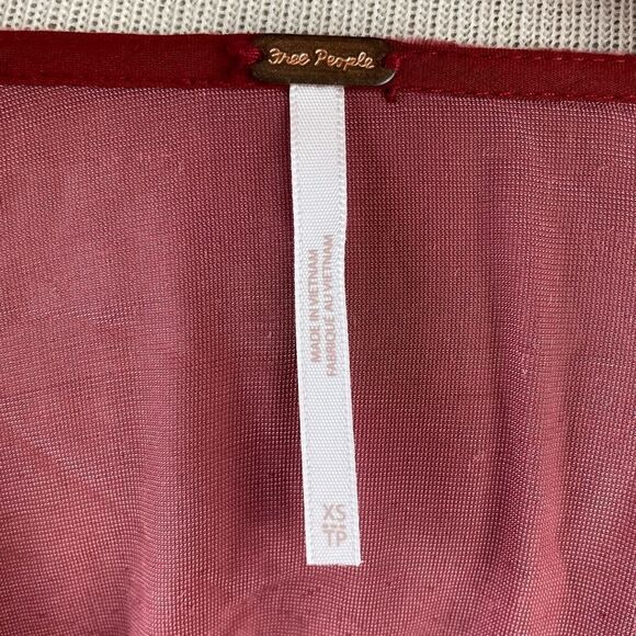 NWOT Red Velour V-Neck Tunic Top Size XS - Picture 6 of 7